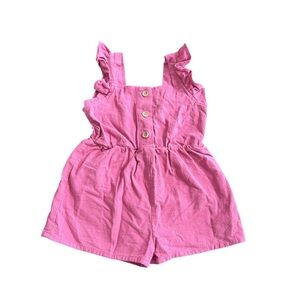Pat Pat Girls Pink Ruffled Kids Romper | 2T